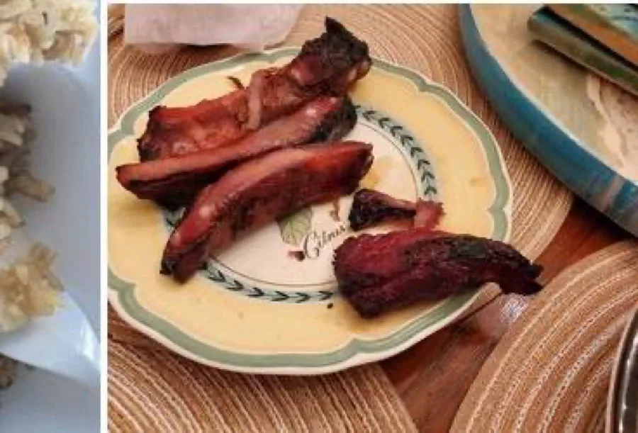 Barbecued spareribs appetizer plated at Tsang's Cafe